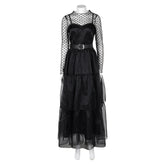 Movie Lisa Frankenstein (2024) Misty Black Dress Outfits Cosplay Costume Halloween Carnival Suit